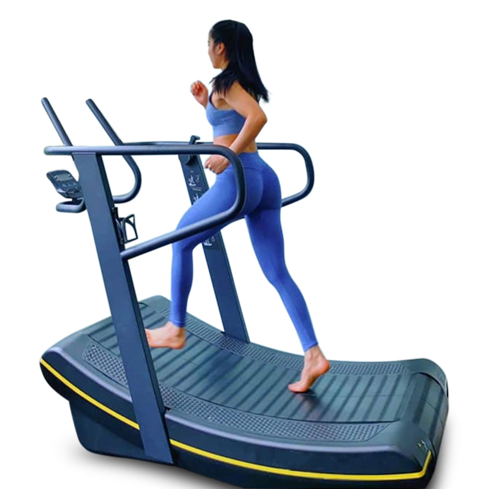 מסלול ריצה מכני (רצועת אלומיניום!) - הליכון מעוקל מקצועי - דגם Sprinter800